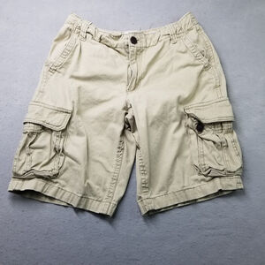 Aeropostale Cargo Shorts Mens Size 31 Brown Beige Baggy Y2K Loose Grunge Skater